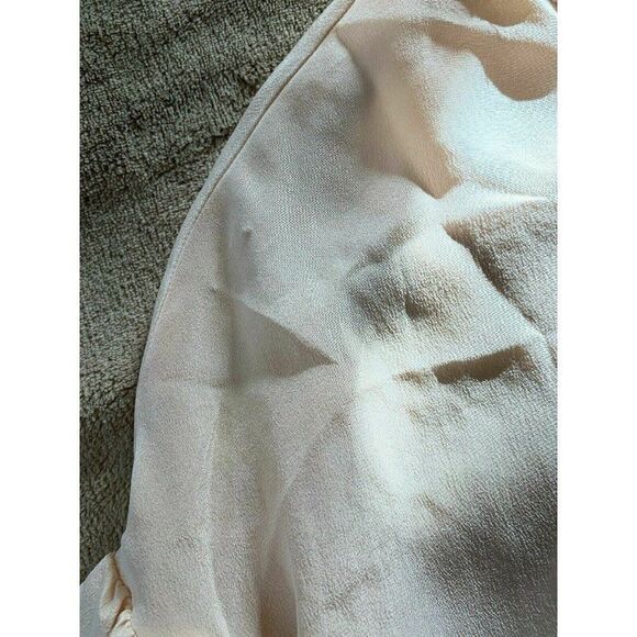 Zara Womens Solid Light Pink Long Sleeve Sheer Top Small - Picture 7 of 7